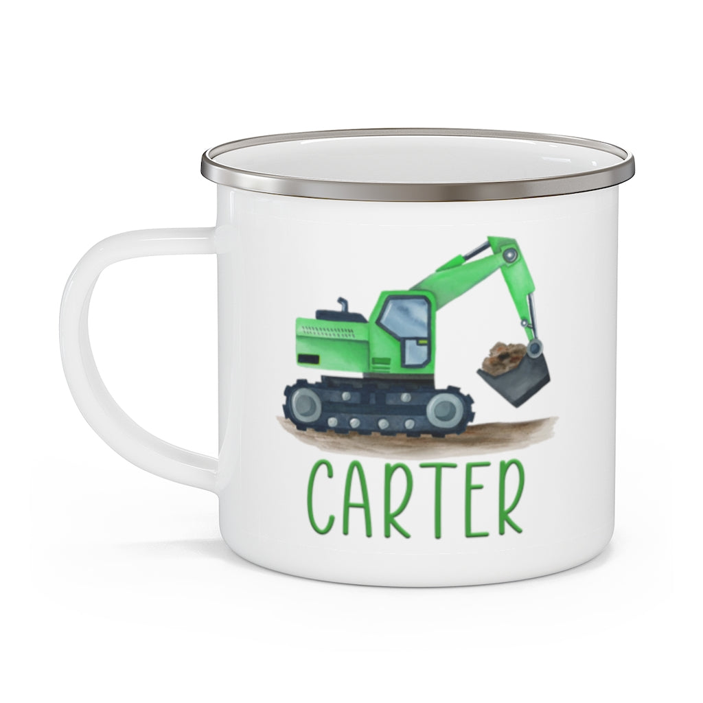 Custom Name Truck Children's Enamel Campfire Mug IV