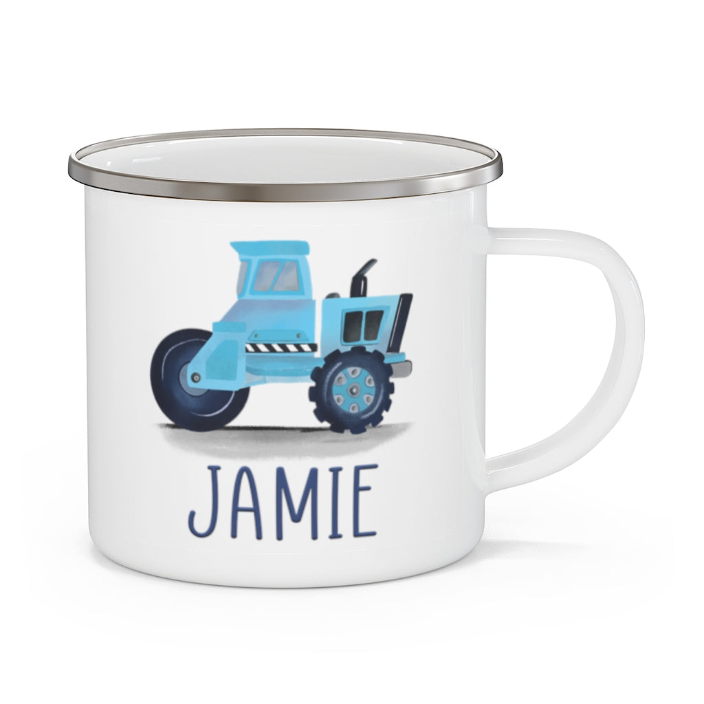 Custom Name Truck Children's Enamel Campfire Mug III