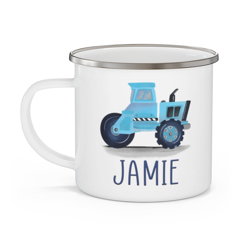Custom Name Truck Children's Enamel Campfire Mug III