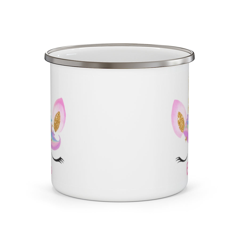 Custom Name Unicorn Enamel Campfire Mug II