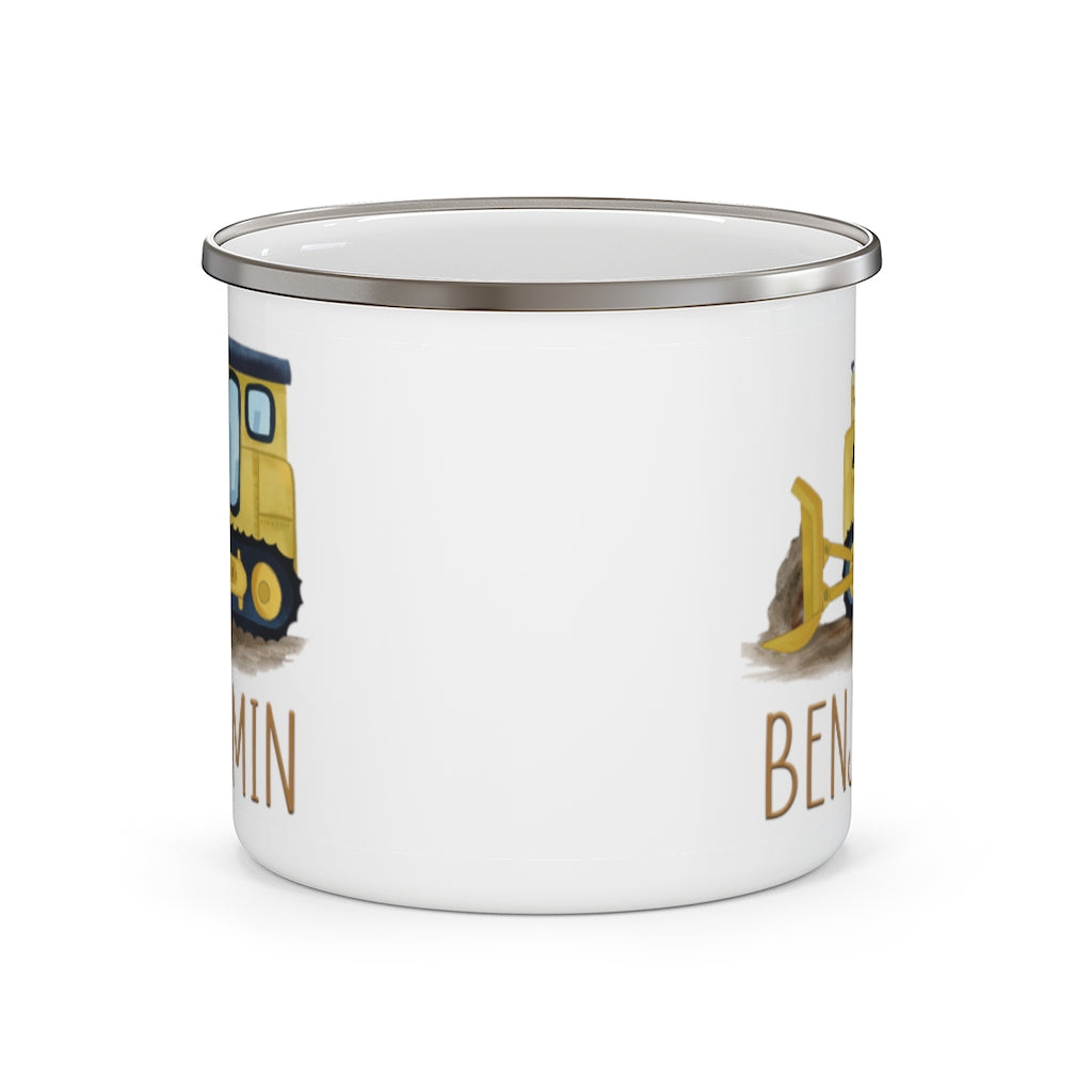 Custom Name Truck Children's Enamel Campfire Mug VII