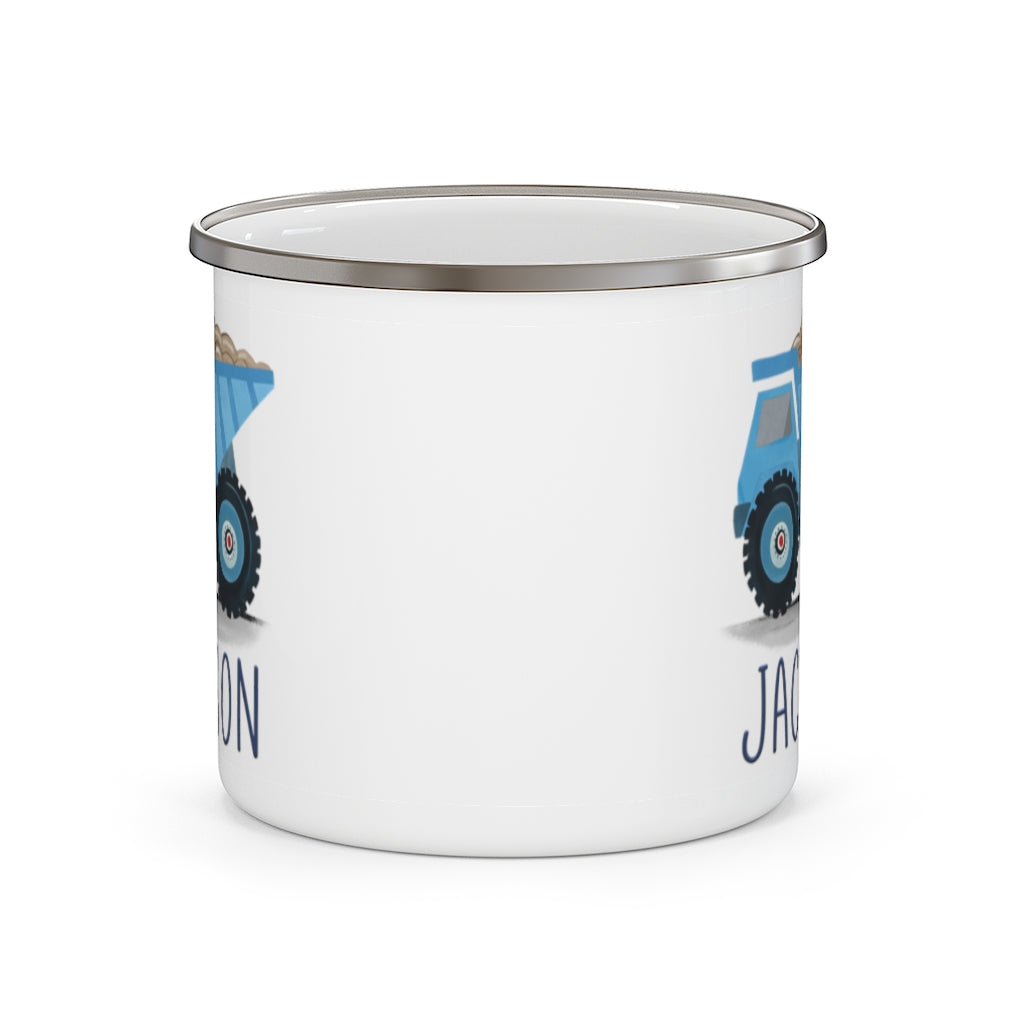 Custom Name Truck Children's Enamel Campfire Mug VI
