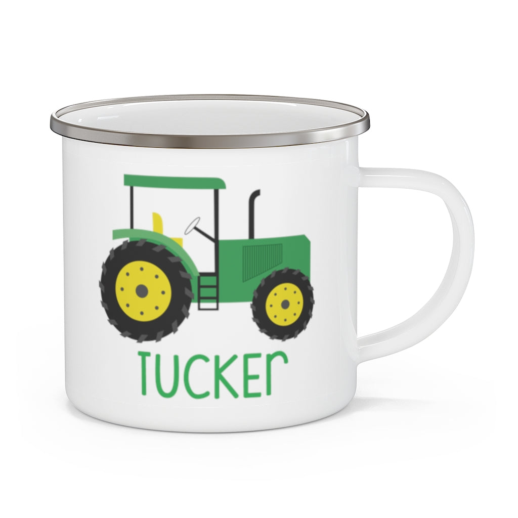 Custom Name Truck Children's Enamel Campfire Mug XXII
