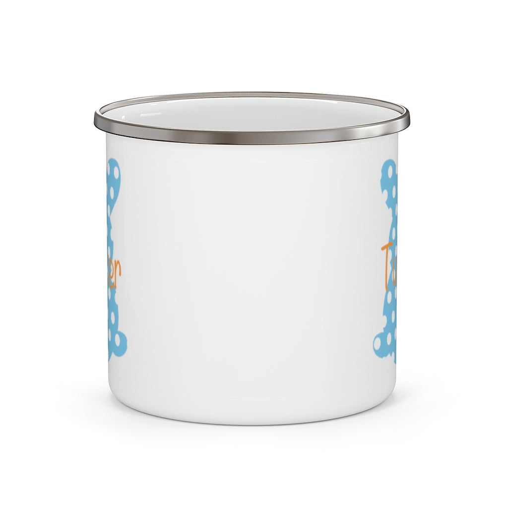 Custom Name Rabbit Easter Children's Enamel Campfire Mug VII