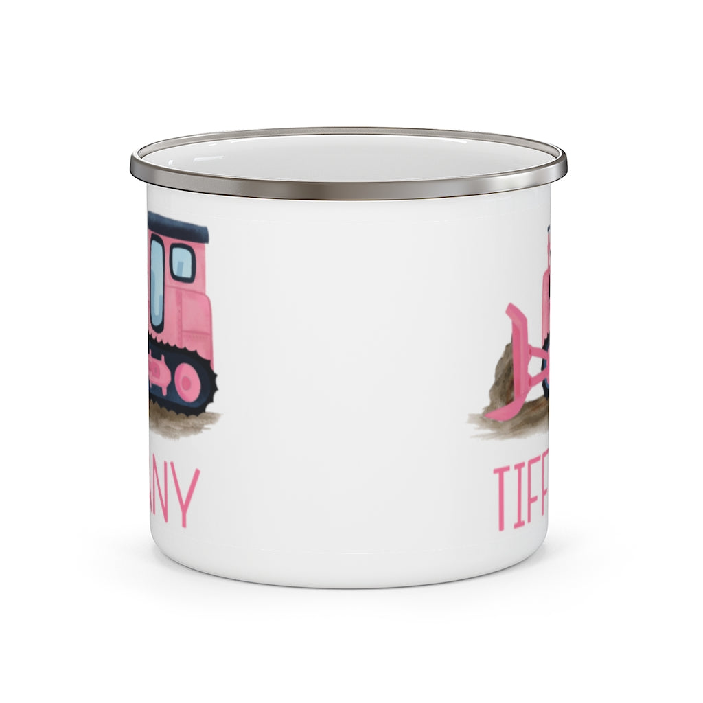 Custom Name Truck Children's Enamel Campfire Mug XIX