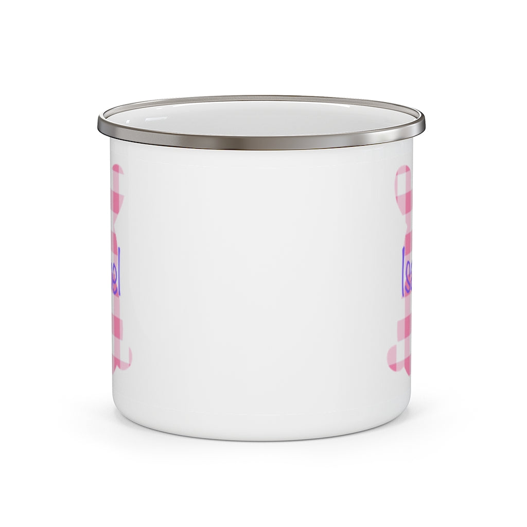 Custom Name Rabbit Easter Children's Enamel Campfire Mug VIII