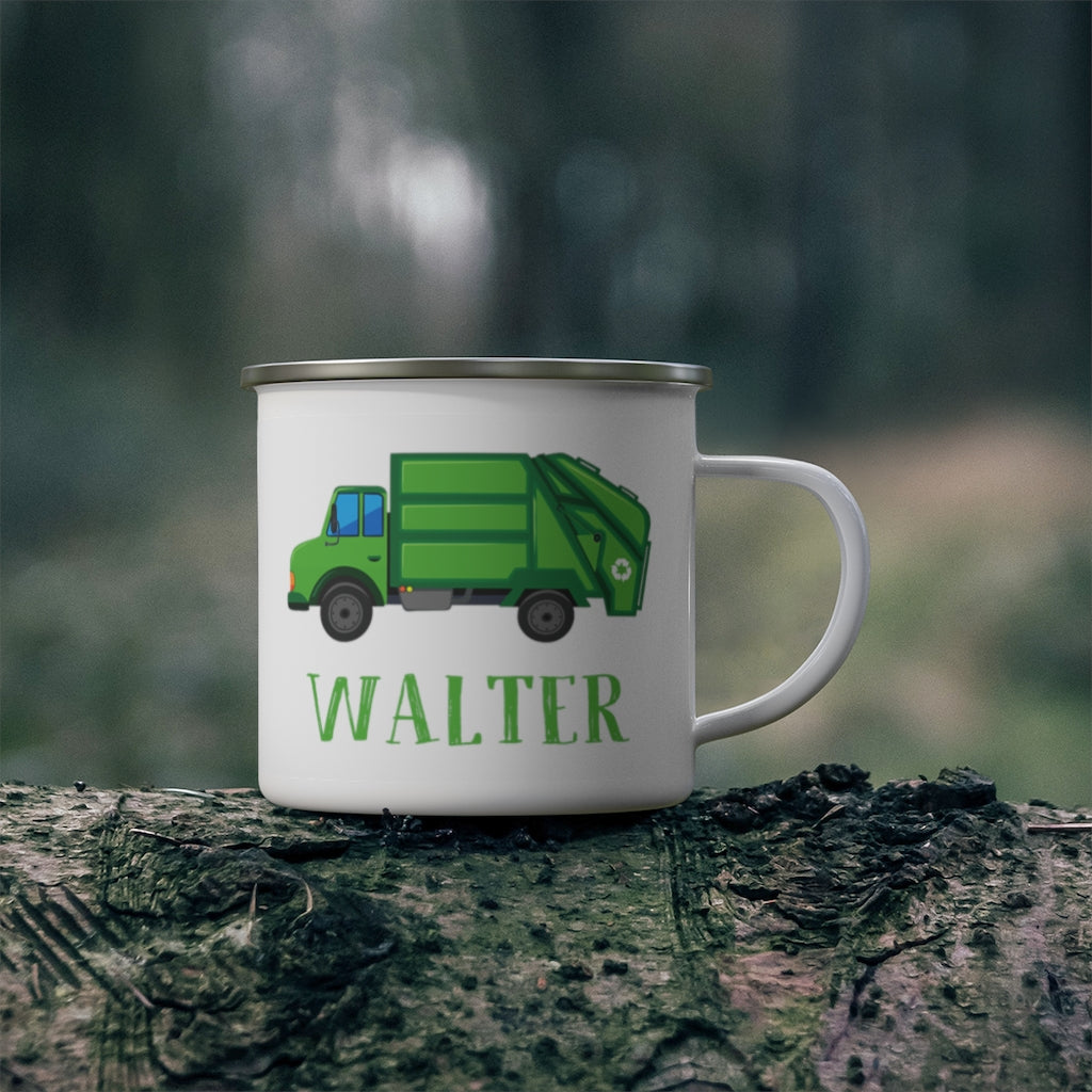 Custom Name Truck Children's Enamel Campfire Mug XXVII