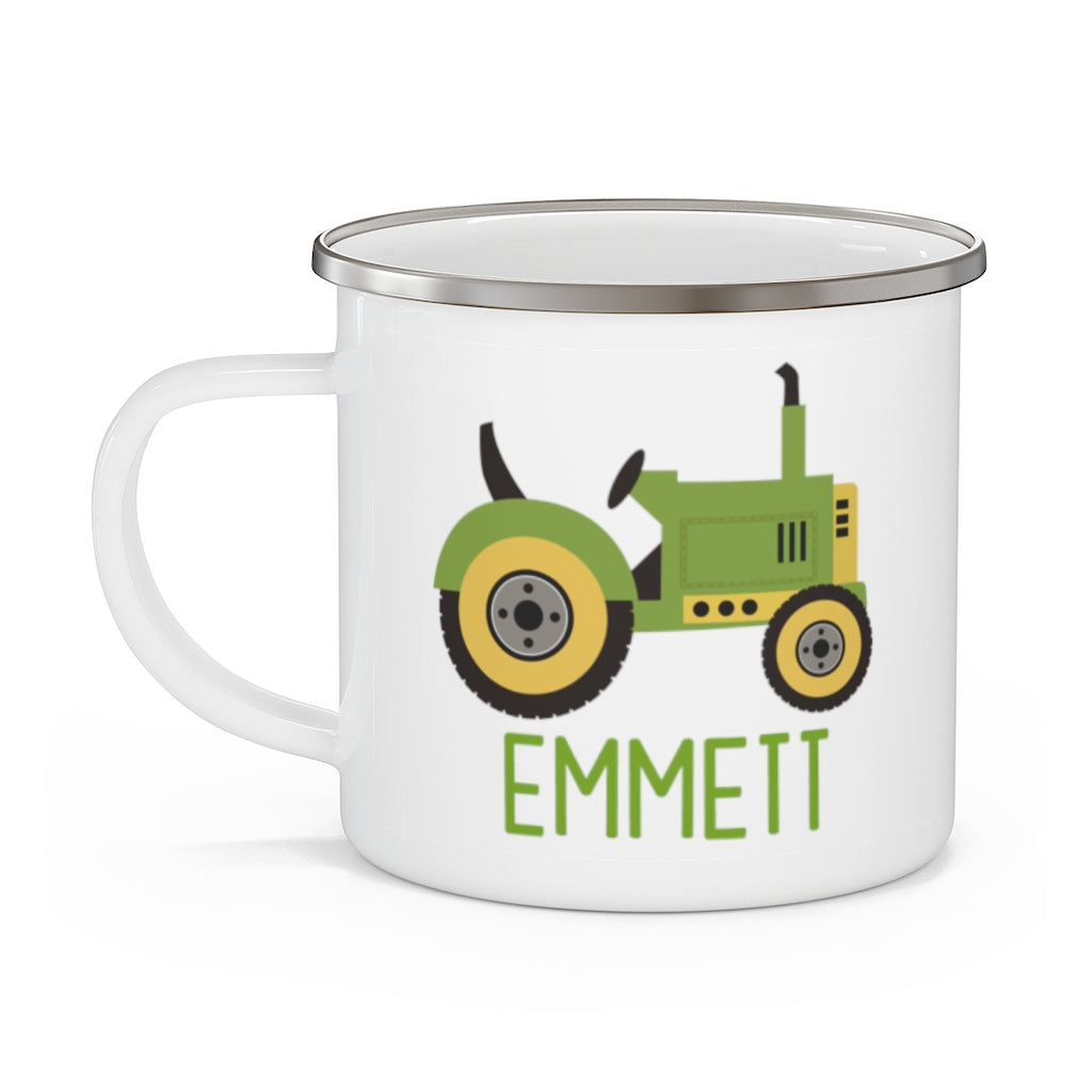 Custom Name Truck Children's Enamel Campfire Mug XXV