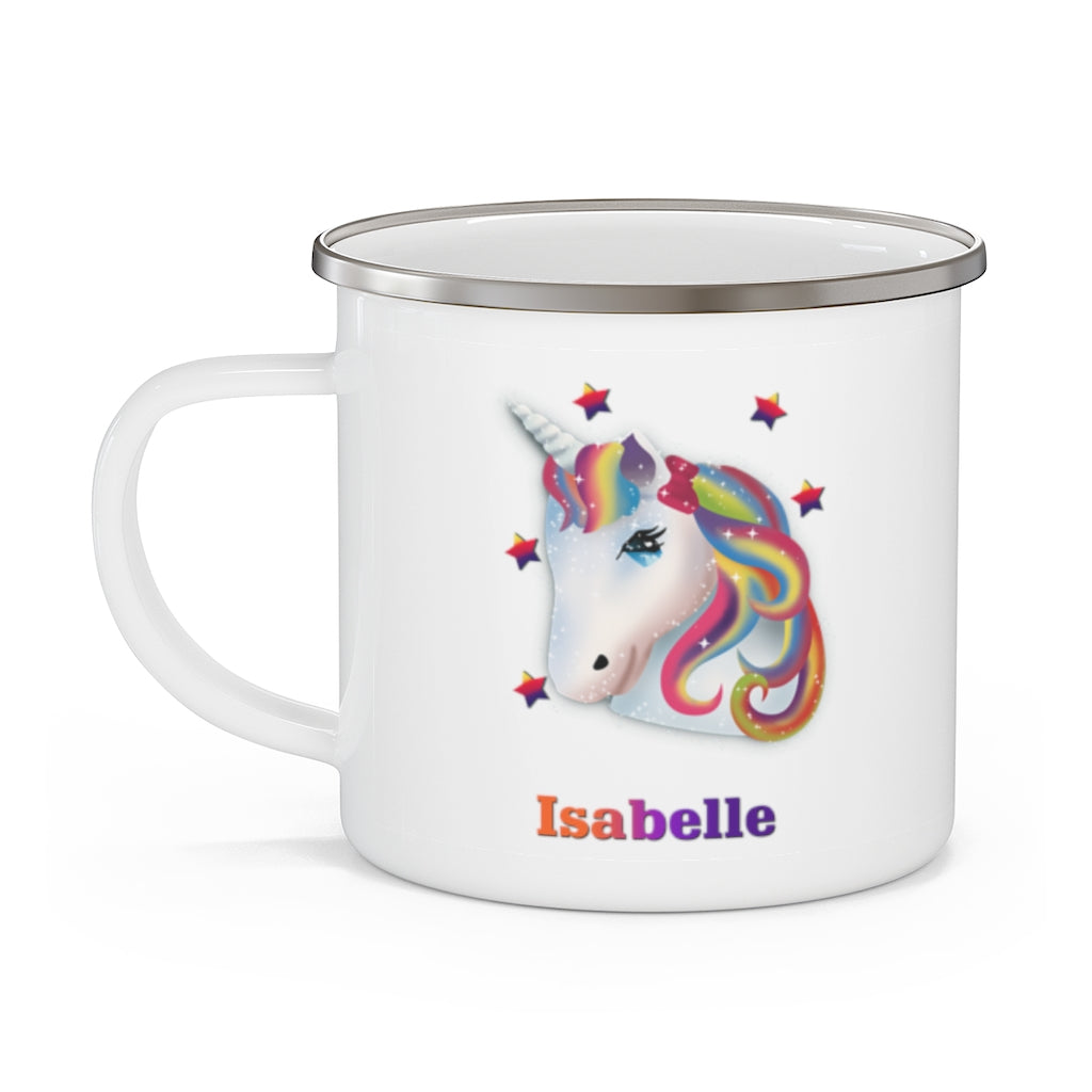 Custom Name Unicorn Enamel Campfire Mug Ⅵ