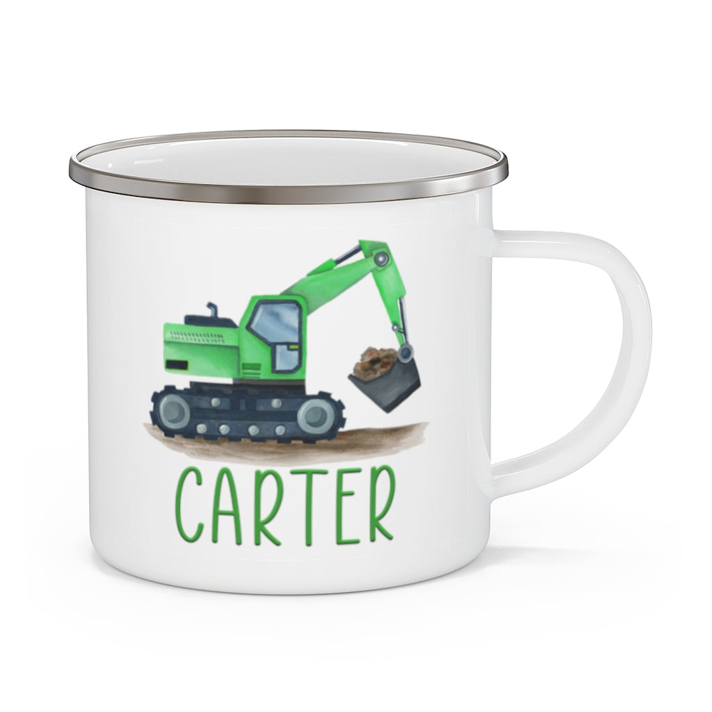 Custom Name Truck Children's Enamel Campfire Mug IV