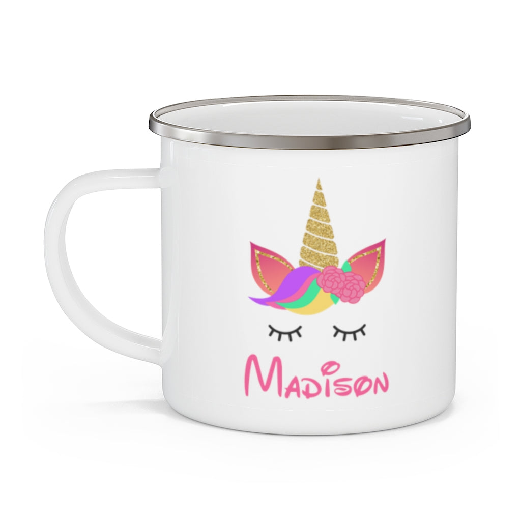 Custom Name Unicorn Enamel Campfire Mug Ⅷ