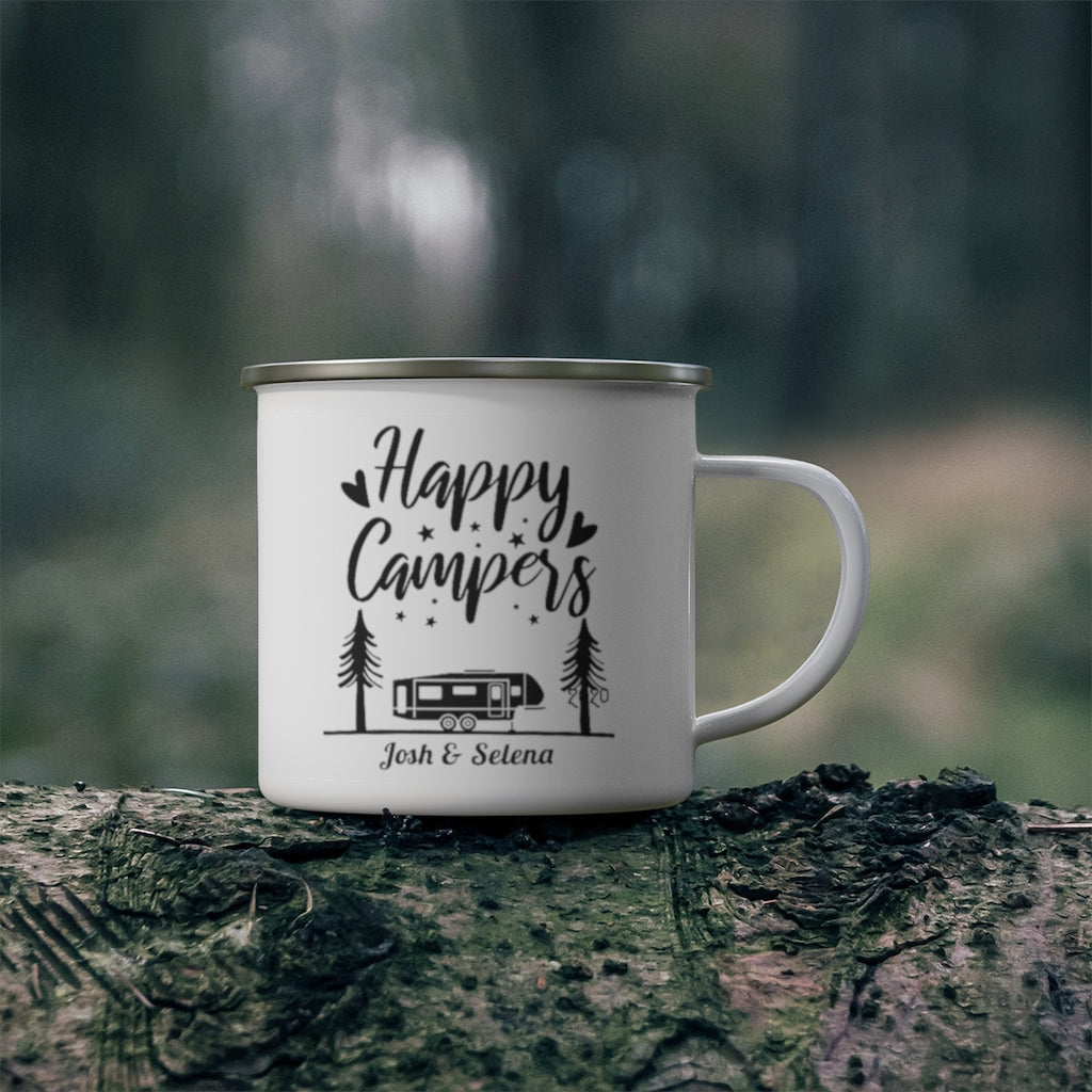 Custom Name Happy Campering Mug