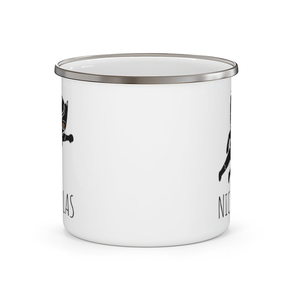 Personalized Name Hero Kid's Enamel Campfire Mug -Made in USA