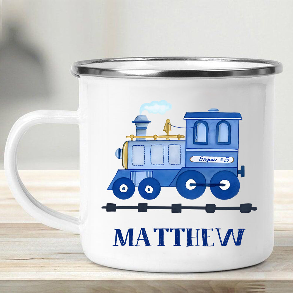 Custom Name Train Enamel Campfire Mug Ⅲ