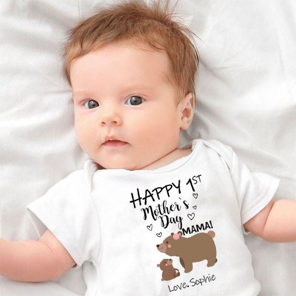 Bear Bodysuit, Custom Baby Onesie, Funny Baby Onesie, Baby Boy Onesie, Baby Girl Onesie, Mother's Day Bodysuit