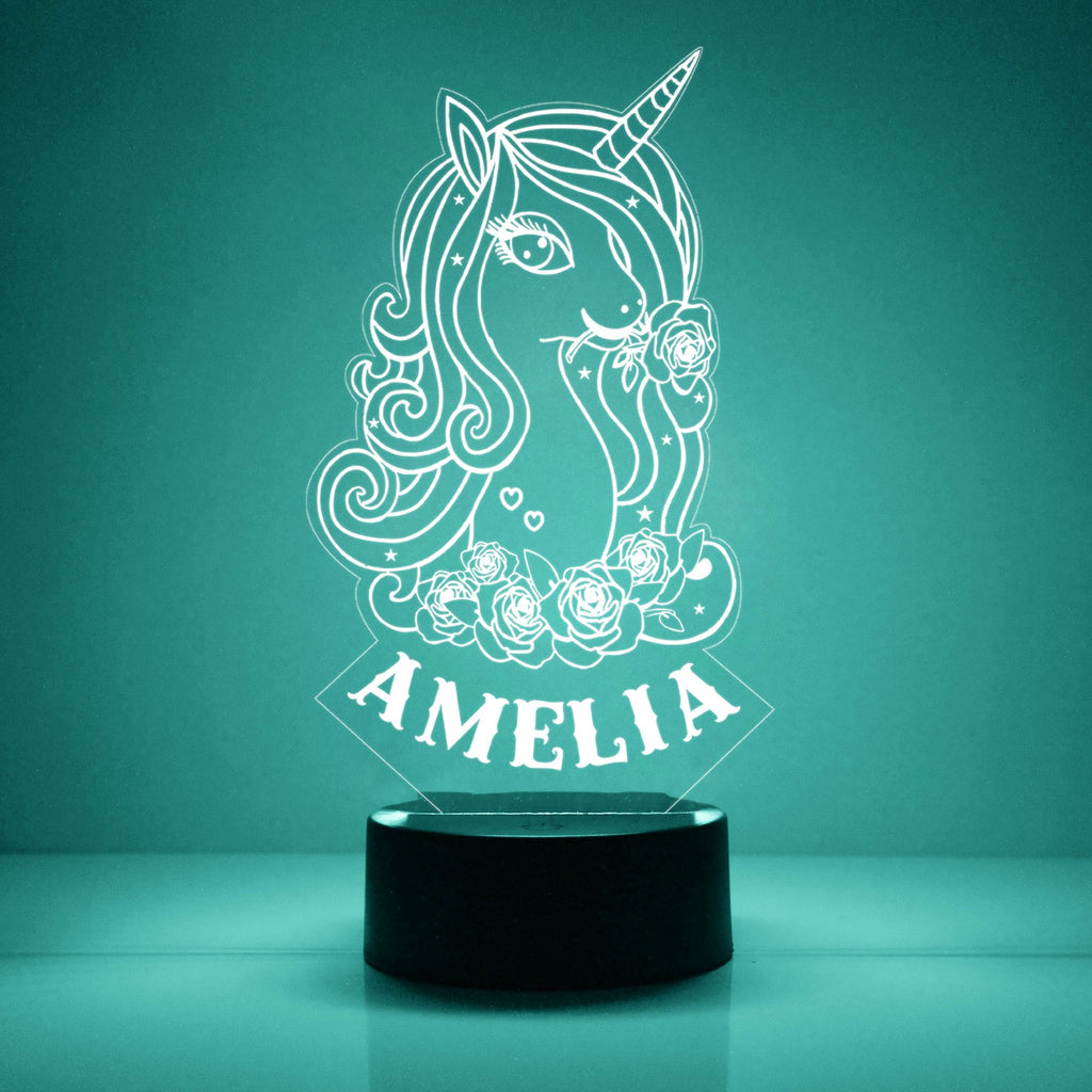 Custom Name Unicorn Children's Night Light - 7 Colors 3D Night Light, New Christmas Gift!