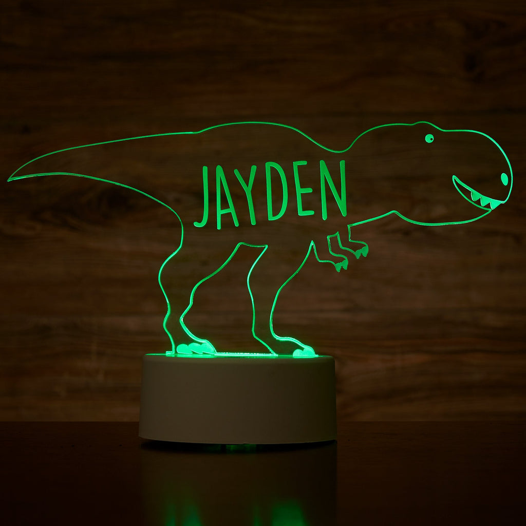 Dinosaur Personalized Name Acrylic Night Light, New Christmas Gift!