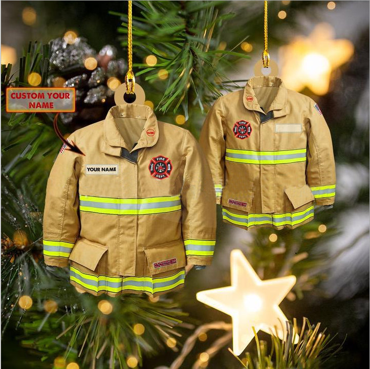 Custom Firefighter Christmas Decoration Ornament