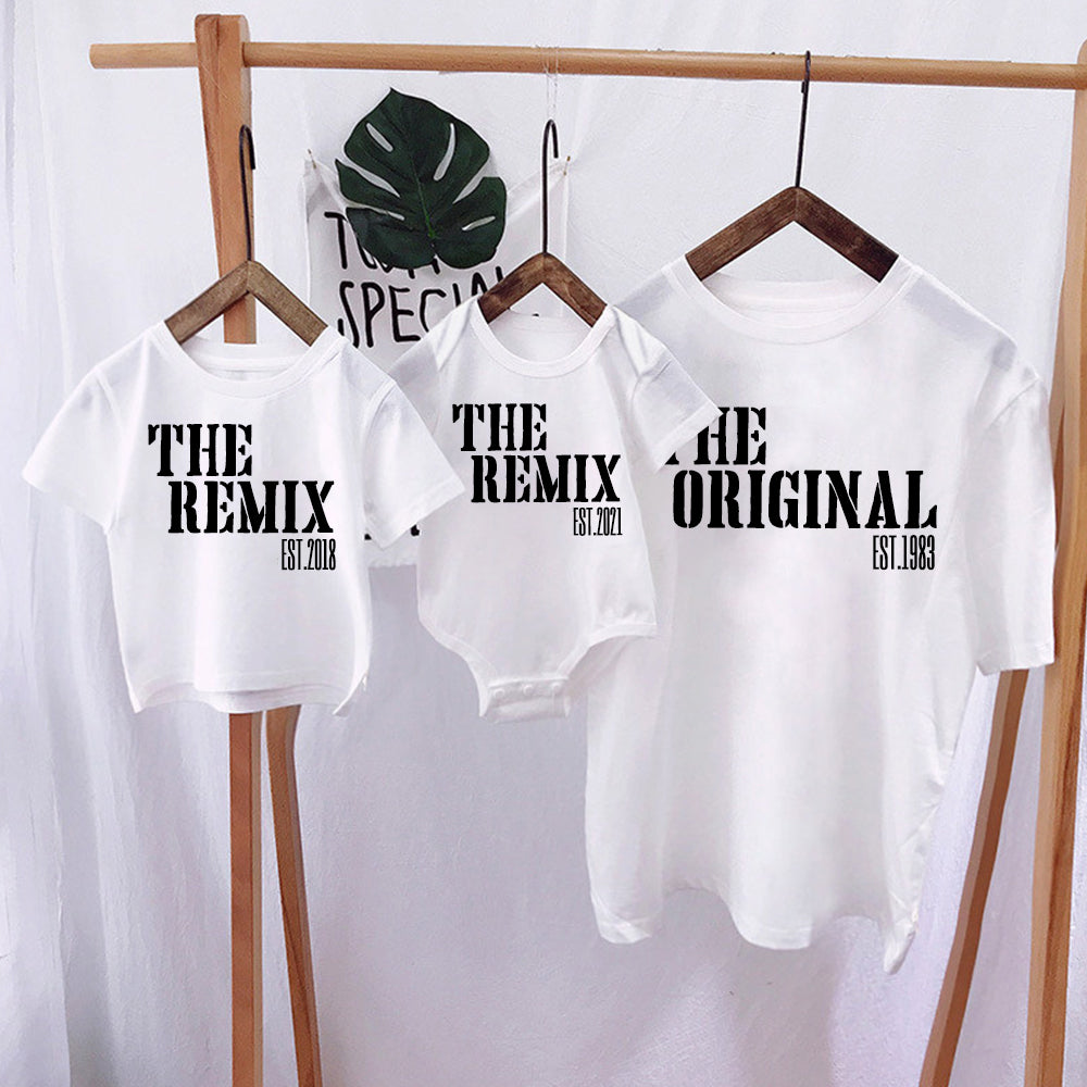 Matching Dad and Baby Shirt, Fathers Day Shirts, Daddy and Me Funny Outfits, The Original The Remix Shirts - 40% OFF with code SHOPJUNE40