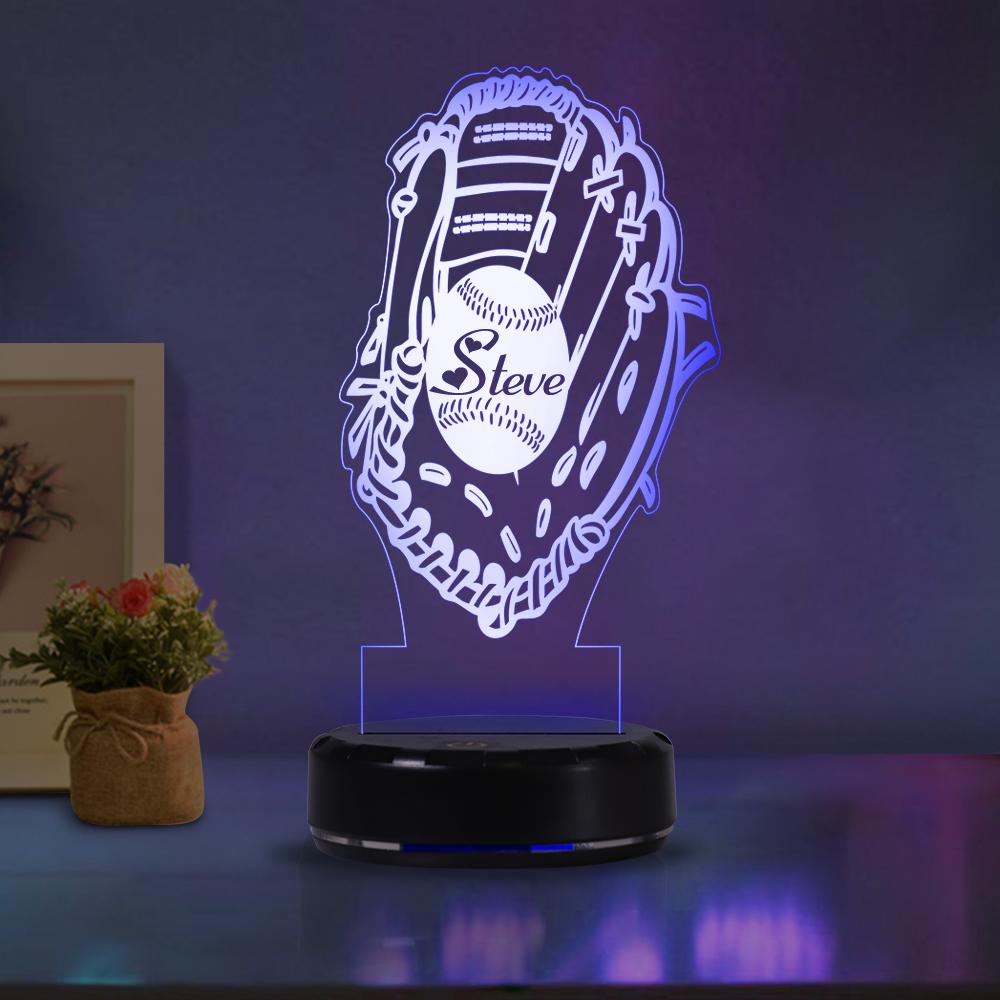 Custom Name Baseball Acrylic Night Lights