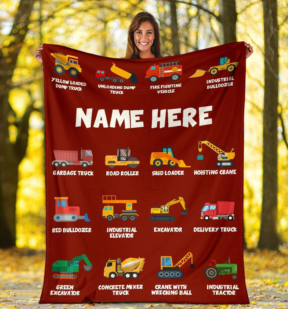 Custom Name Fleece Cartoon Blanket I01