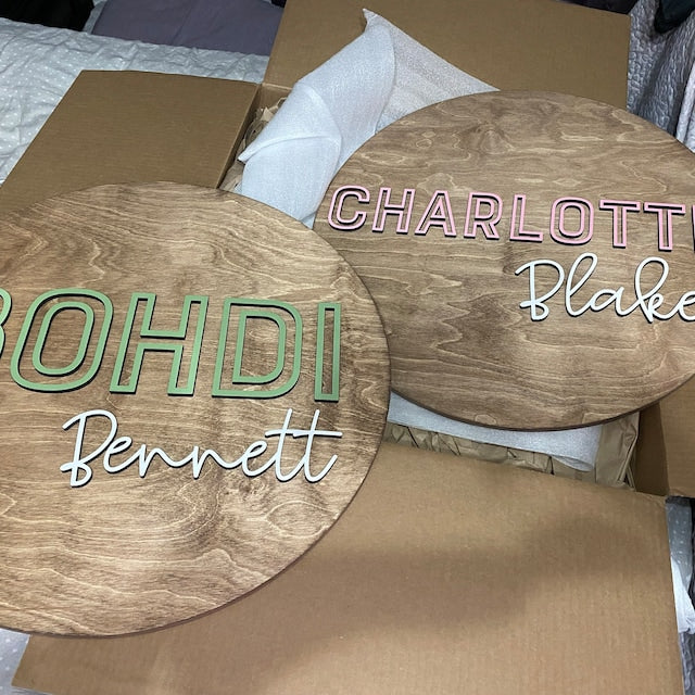 Custom Name Round Sign - 12inches