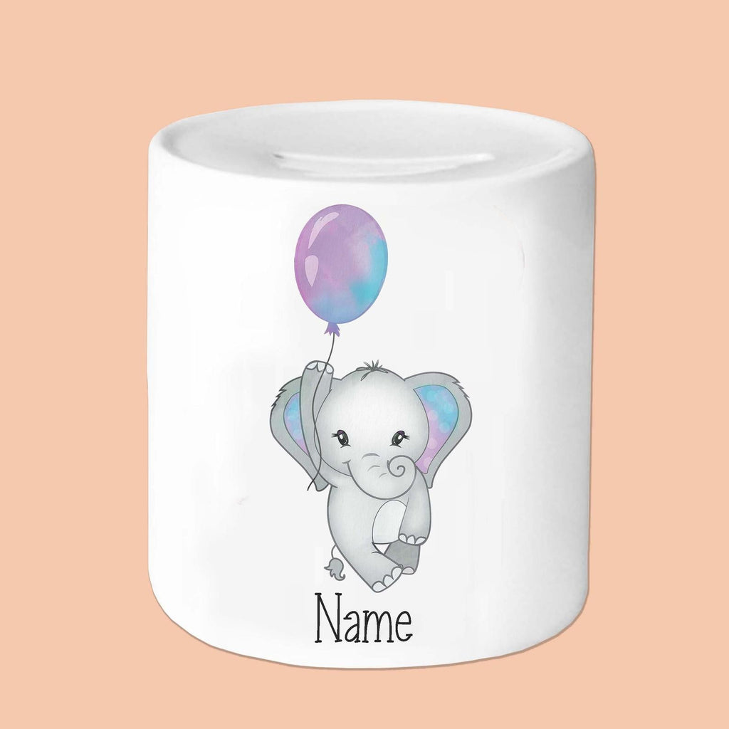 Personalized Elephant Money Box I03 - Balloon