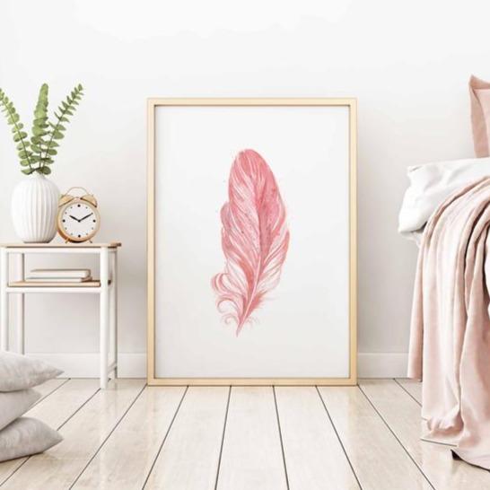 Blush pink wall Canvas Art Set I 08 -3 Pieces