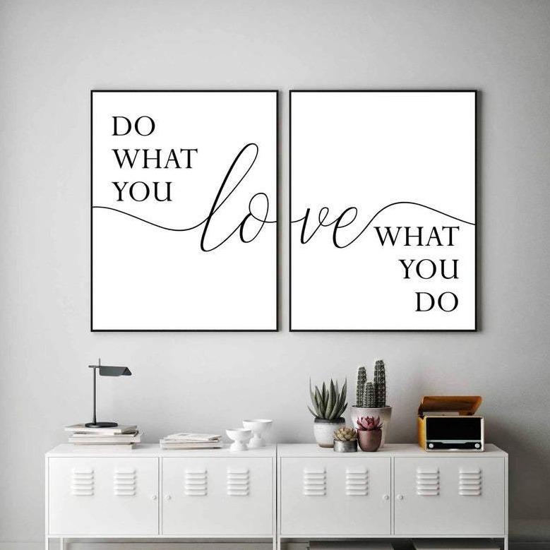 Do what you love love what you do Canvas Art Set I 15 - 2 Pieces