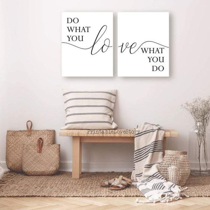 Do what you love love what you do Canvas Art Set I 15 - 2 Pieces