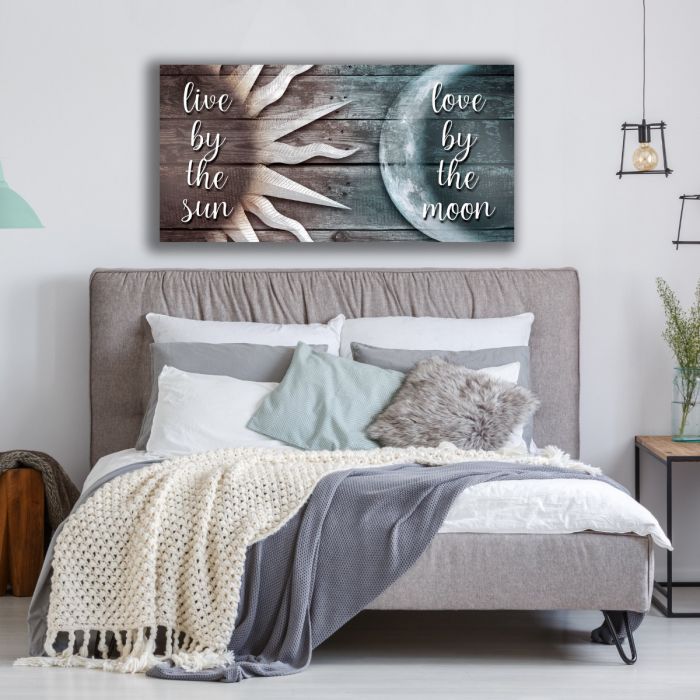 Live By The Sun, Live By The Moon Canvas Art Set