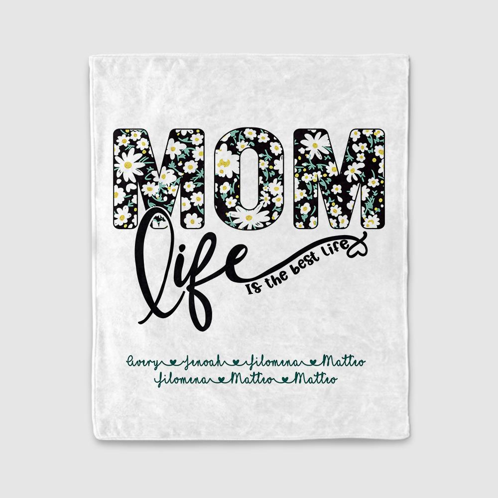 Personalized Daisy Fleece Blankets with Your Nick & Kids' Names II