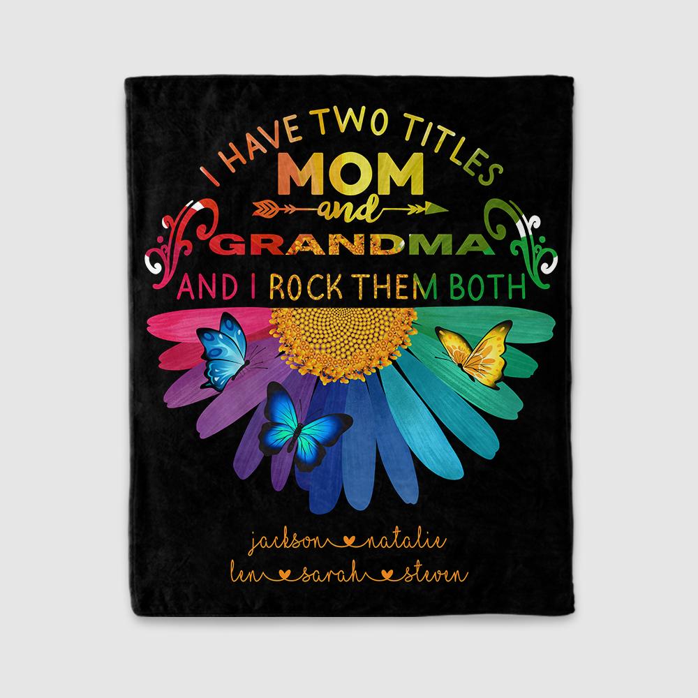 Personalized Daisy Fleece Blankets with Your Nick & Kids' Names