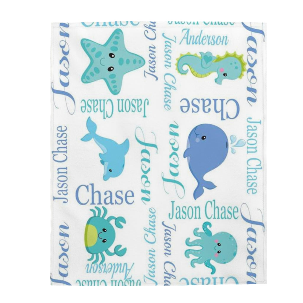 Custom Name Baby Boy and Girl Blanket