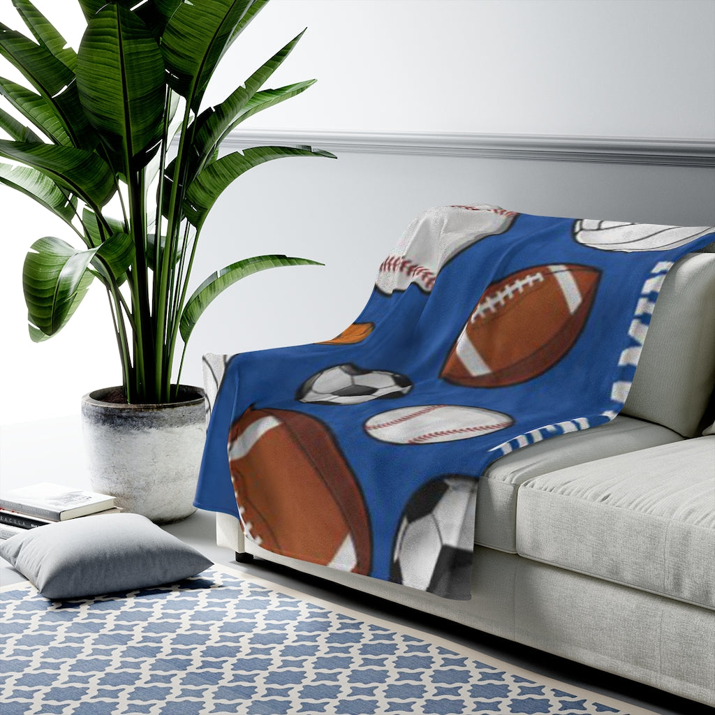 Custom Sport Baby Boy Name Blanket