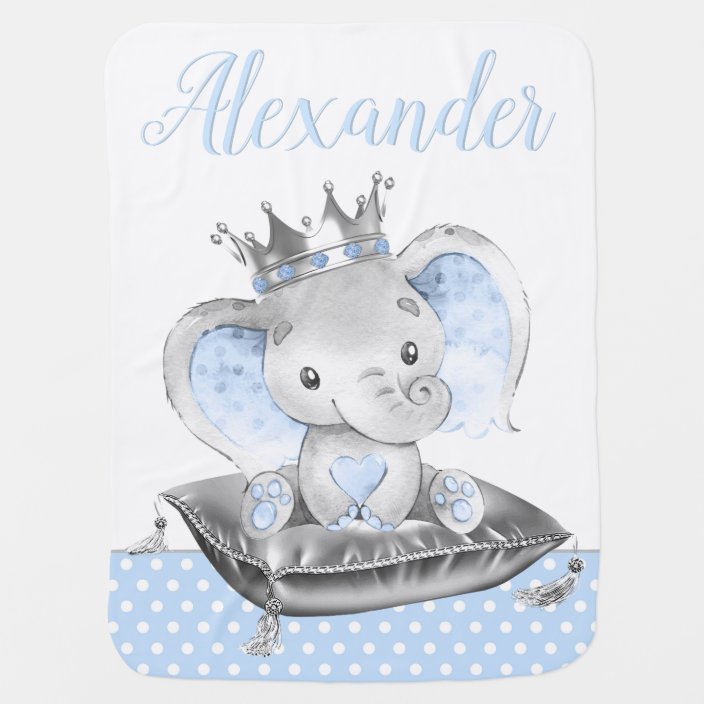 Personalized Elephant Blanket With Name IV04